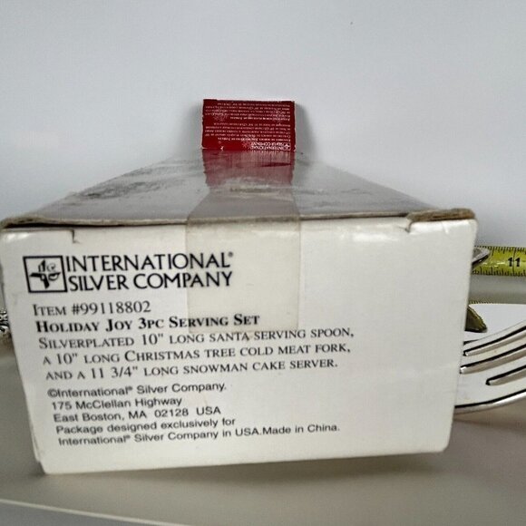 International Silver Co. Holiday Joy 3 Piece Silverplate Serving Set Christmas - Picture 11 of 11